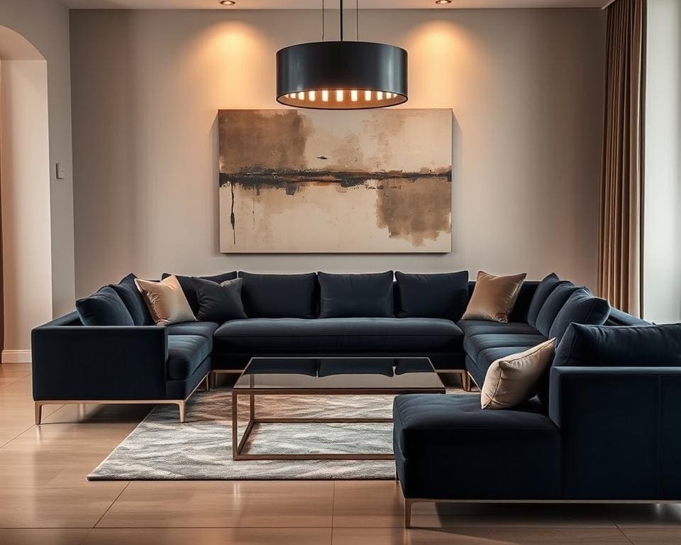 moderne meubels in chique interieur