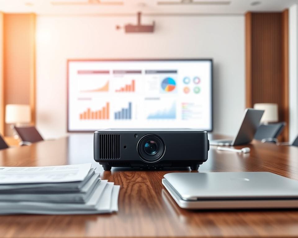 Wat maakt een compacte projector handig voor presentaties?